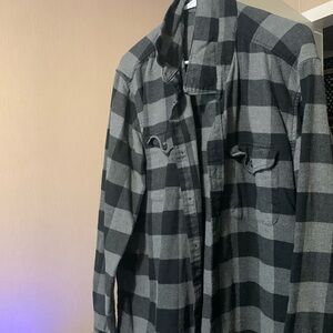Grey and black flannel